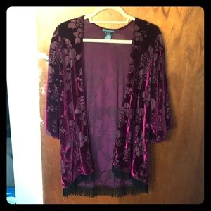 Purple Velvet Shawl